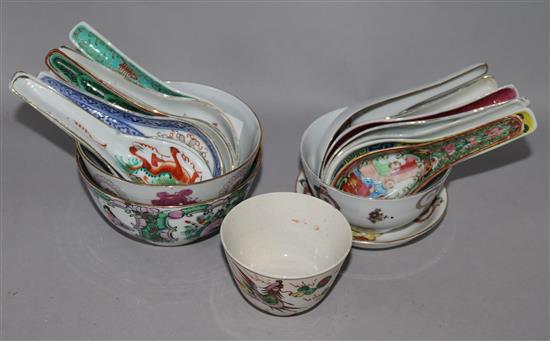 A collection of Chinese spoons etc